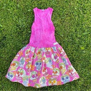 Sugar skull girls dress size 8 Preowned summer spring tank dress